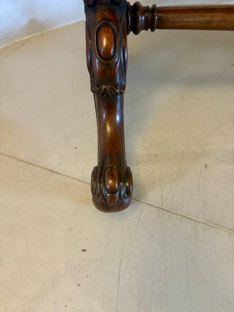 Antique Victorian Quality Carved Rosewood Freestanding Centre Table - Image 13